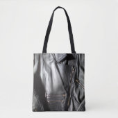 Tote Bag Rock Chick Black Faux Veste en cuir Veste Photo (Devant)