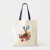 Tote Bag Rock, Ciseaux, Paperbag avec Splashy (Devant)