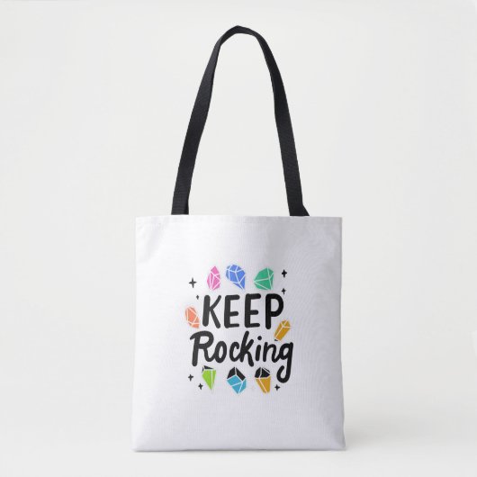 Tote Bag Rock Collector - Keep Rocking (Devant)