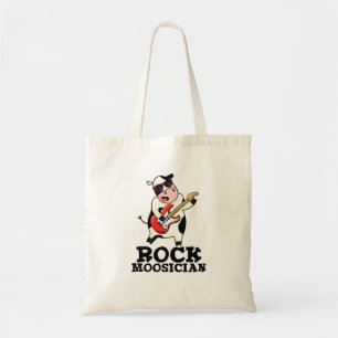 Tote Bag Rock Moosician Funny Cow Musicien Pun