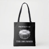 Tote Bag Rock & Roll Drummer Snare Drum Drumsticks Musicien (Devant)