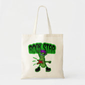 Tote Bag Rock Star Pickle - Drôle Cartoon (Devant)
