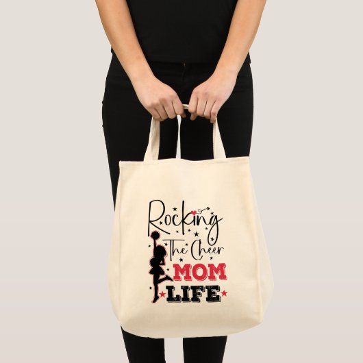 Tote Bag Rocking The Cheer Maman Vie Drôle Cool (Devant (produit))