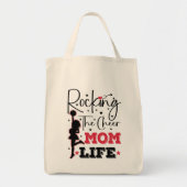 Tote Bag Rocking The Cheer Maman Vie Drôle Cool (Devant)