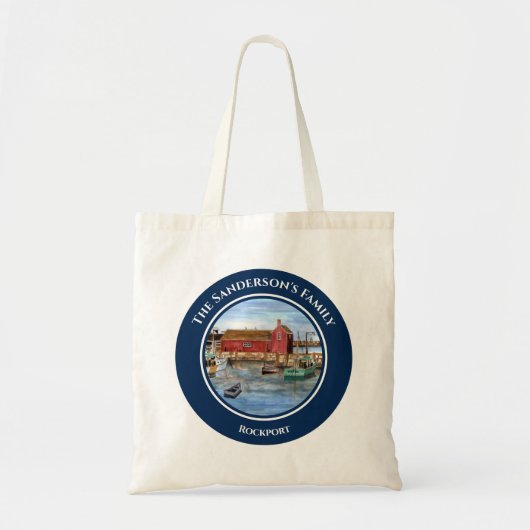 Tote Bag Rockport Harbour Massachusetts Nouvelle-Angleterre (Devant)