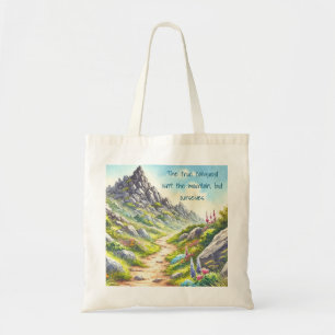 Tote Bag Rocky Mountain Path & Quote
