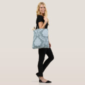 Tote Bag Rococo Damask Art I Duck Egg Blue+Teal (Sur le modèle)