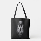 Tote Bag Roi pharaon noir et blanc (Dos)