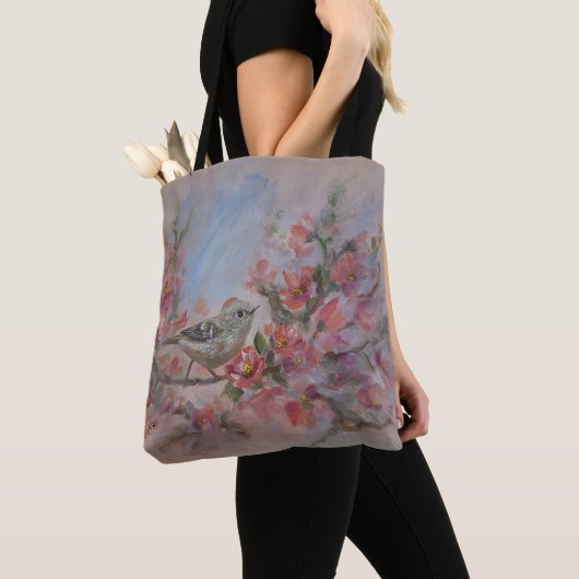 Tote Bag Roitelet à couronne rubis (De près)