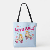 Tote Bag Roll Roller Skate Retro Amateurs de patinage (Dos)