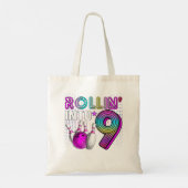 Tote Bag Rollin en 9 Bowling Anniversaire 9 Anniversaire (Dos)