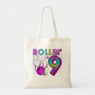 Tote Bag Rollin en 9 Bowling Anniversaire 9 Anniversaire