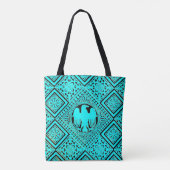 TOTE BAG ROMAIN BLEU CLAIR AVEC MOTIFS DE MASQUE (Dos)