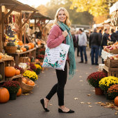 Tote Bag Romains 8:28 Fleurs et papillons