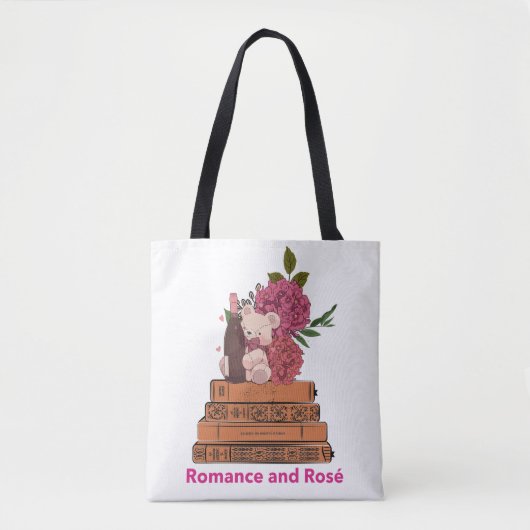 Tote Bag Romance et Rose (Devant)
