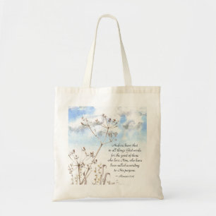 Tote Bag Romans 8:28 All things God works for the good