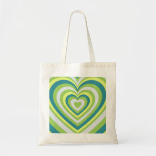 Tote Bag Romantique Coeur Vert Whimsical Saint-Valentin