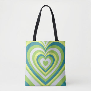 Tote Bag Romantique Coeur Vert Whimsical Saint-Valentin