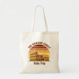 Tote Bag Rome Italie Famille Voyage Colisée Coucher de sole