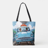 Tote Bag Ron & HARRY POTTER™ en voiture volante vers HOGWAR (Dos)