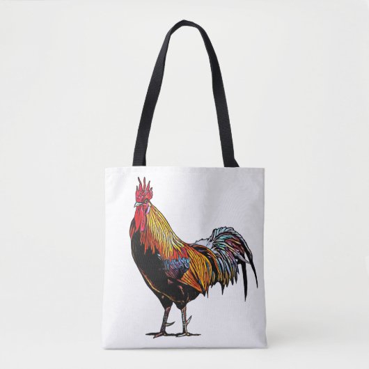 Tote Bag Rooster coloré (Devant)