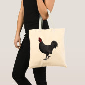Tote Bag Rooster noir (Devant (produit))