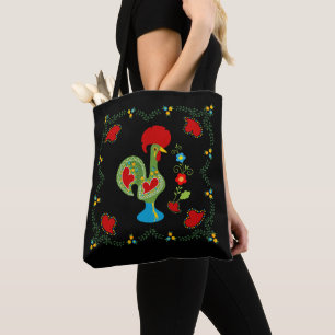 Tote Bag Rooster portugais de la chance en vert