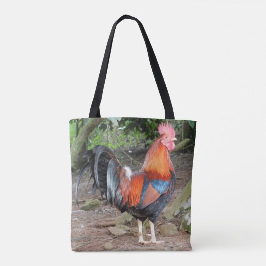 Tote Bag Rooster rouge (Dos)
