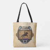 Tote Bag Roping Cowboy AJOUTER LE NOM Western Family Horse  (Dos)
