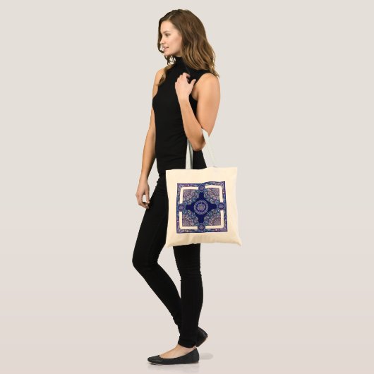 Tote Bag Rosace bleue (Devant (modèle))