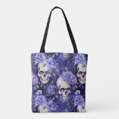 Tote Bag Rosas violetas con calaveras (Dos)