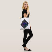 Tote Bag Rose à cadre géométrique (Sur le modèle)