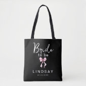 Tote Bag Rose à ruban FUTURE MARIÉE Enterrement de vie de j (Devant)