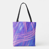 Tote Bag Rose à travers bleu Abstrait (Dos)