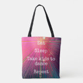 Tote Bag Rose Abstrait Manger Sommeil Prendre Les Enfants À (Dos)