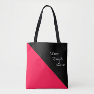 Tote Bag Rose américaine et noir