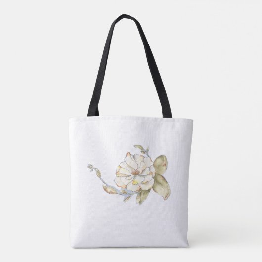 Tote Bag Rose arbuste blanc (Dos)
