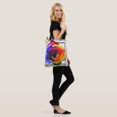 Tote Bag Rose Arc-en-Ciel (Sur le modèle)