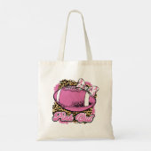 Tote Bag Rose Avec Balle De Rugby (Softball) (Dos)