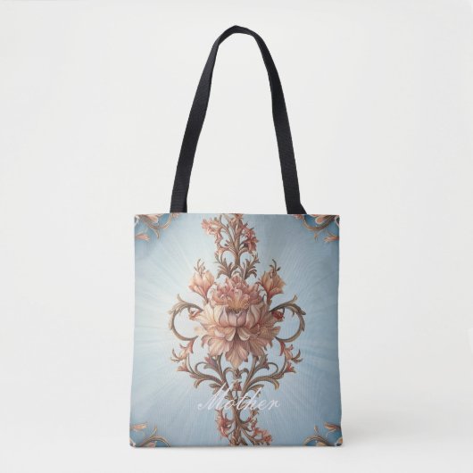 Tote Bag Rose baroque Fourre-tout (Devant)