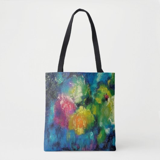 Tote Bag Rose, belle peinture d'art (Devant)