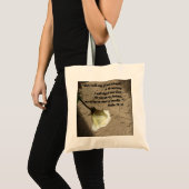 Tote Bag Rose blanc de 59:16 de psaume (Devant (produit))