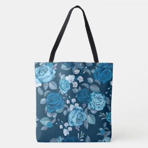 Tote Bag Rose bleu