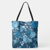 Tote Bag Rose bleu (Dos)