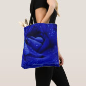 Tote Bag Rose bleu (De près)
