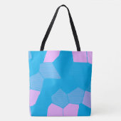 Tote Bag Rose/bleu rétro (Devant)