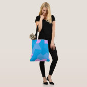 Tote Bag Rose/bleu rétro (Sur le modèle)