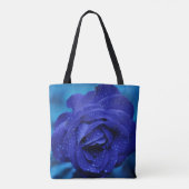 Tote Bag Rose bleu violet (Dos)