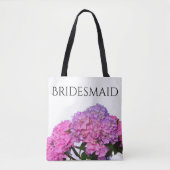 Tote Bag Rose Blue Hydrangeas élégantes fleurs rose violet (Devant)