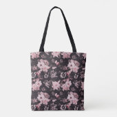 Tote Bag Rose brillant dans le noir - version textée (Dos)